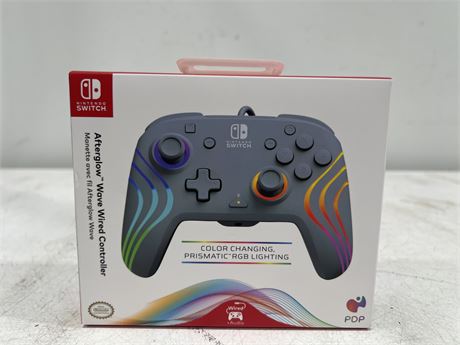 NEW NINTENDO SWITCH AFTER GLOW WAVE WIRED CONTROLLER