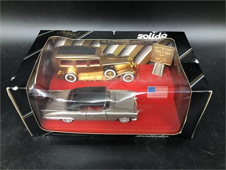 SOLIDO U.S.A MODEL SET 24K GOLD PLATE