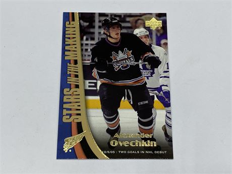ALEXANDER OVECHKIN UPPER DECK STARS IN THE MAKING ROOKIE CARD