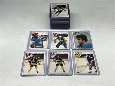 (42) 1978 OPC NHL CARDS IN TOPLOADERS