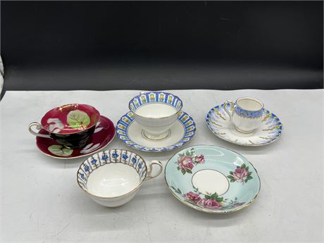 LOT OF MISC CHINA - PARAGON SAUCER, ANSLEY CUP & ECT
