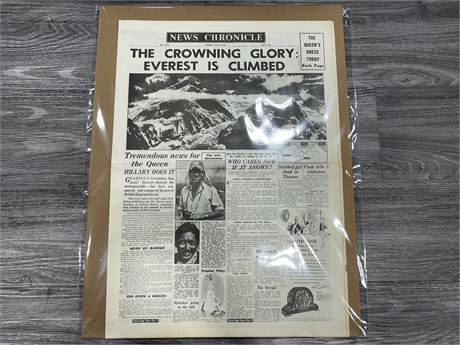 JUNE 1953 ‘EVEREST CONQUEST’ NEWSPAPER