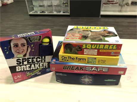 3 BOARD GAMES/2 PUZZLES