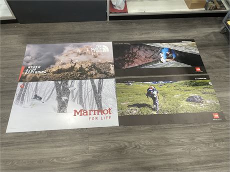 4 NORTH FACE ADVERTISING SIGNS (44”x23”)