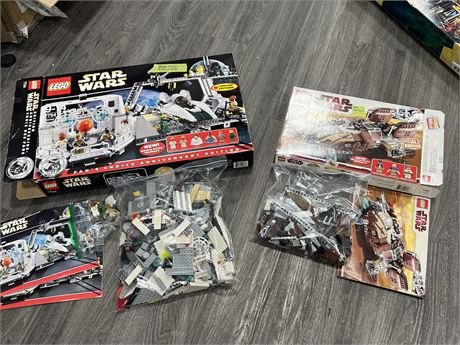 2 STAR WARS LEGO SETS - INCOMPLETE