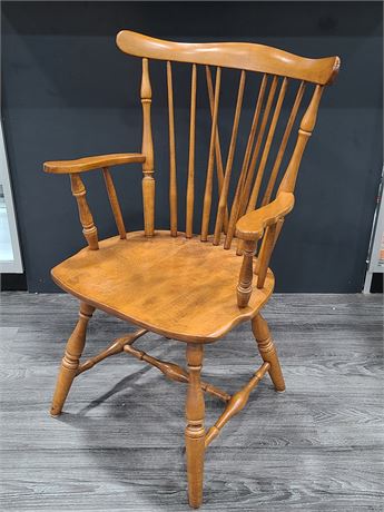 1 SOLID MAPLE HIGH BACK CHAIR (3FT tall)