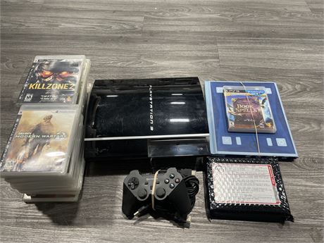 PS3 SYSTEM (UNTESTED) WITH 25 GAMES