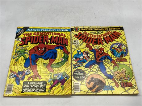 2 SPIDER-MAN LARGE COMICS #22 & 14 (1977 & 1979)