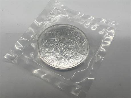 1 OZ 999 FINE SILVER AFRICAN LION COIN