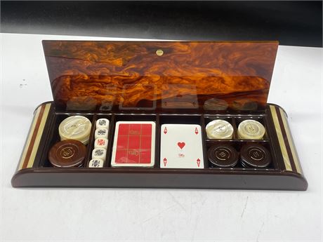 NEVER USED ART DECO POKER SET BY RENZO ROMAGNOLI (MADE IN ITALY)