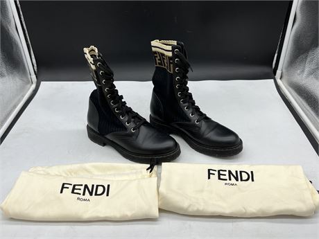 FENDI BOOTS SIZE 37 W/CARRY BAGS
