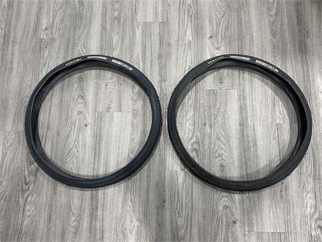 2 NEW NEVER USED SIMEIQI 27.5’ X 1.95’ ANTI PUNCTURE MOUNTAIN BIKE TIRES