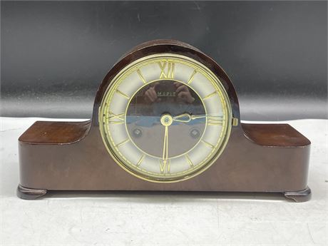 MAPLE MADE IN GERMANY MANTLE CLOCK 12”x4”x6”