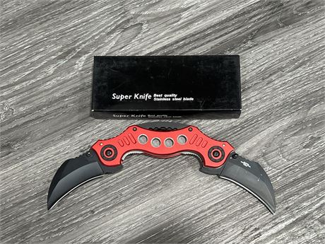 NEW SUPER KNIFE DOUBLE BLADE FOLDING KNIFE - 9” WIDE