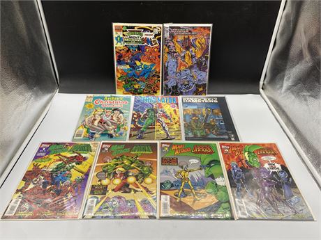 9 MISC. COMICS INCLUDING THE SAVAGE DRAGON 1-4