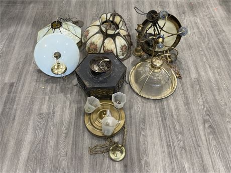 LOT OF VINTAGE LIGHT FIXTURES FROM HERITAGE HOME