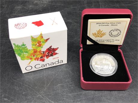 ROYALE CANADIAN MINT $10 FINE SILVER COIN “MOOSE”