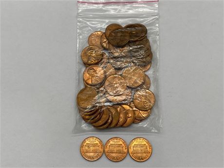 40 1979 UNCIRCULATED CANADIAN PENNIES (SOME ARE BLEMISHED)