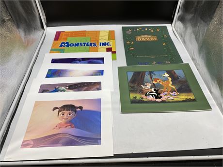 DISNEY MONSTERS INC & BAMBIE EXCLUSIVE LITHOGRAPHS