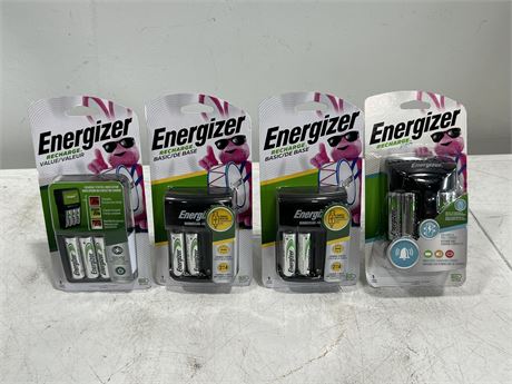 4 NEW ENERGIZER RECHARGE BATTERY PACKS