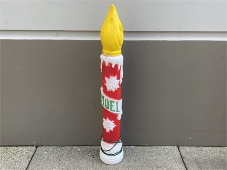 VINTAGE XMAS CANDLE BLOW MOLD (39” TALL)