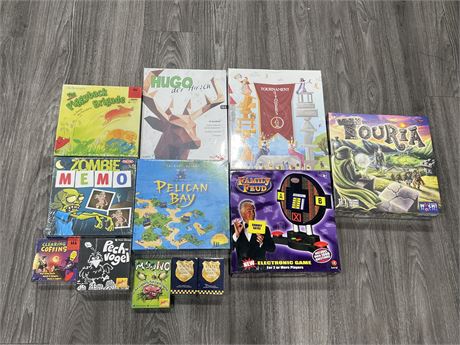 12 NEW BOARD GAMES / CARD GAMES
