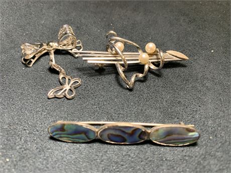 925 STERLING BROOCHES