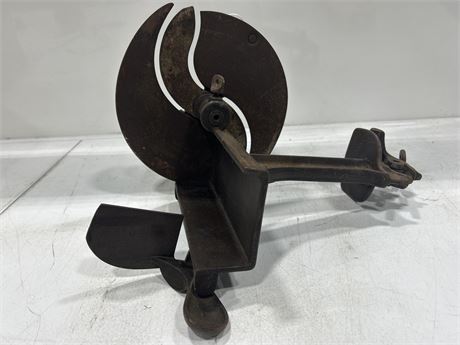 ANTIQUE CAST IRON MEAT SLICER - MADE IN ROCHESTER NEW YORK