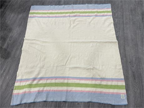 PURE WOOL BLANKET MADE IN CANADA 60”x72”