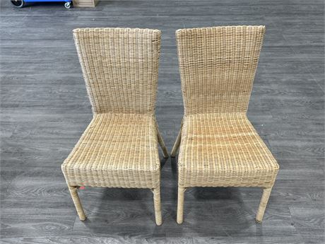 2 STACKING WHICKER CHAIRS (35” tall)