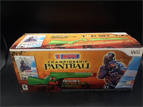 NPPL CHAMPIONSHIP PAINTBALL WITH GUN - VERY GOOD CONDITION - WII