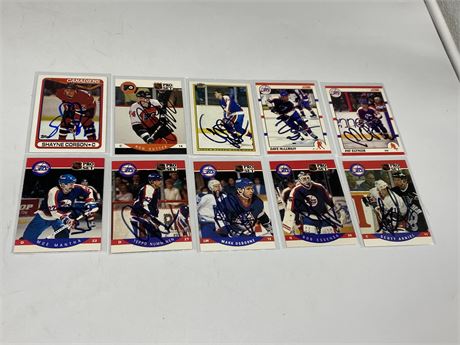 10 AUTOGRAPHED NHL CARDS