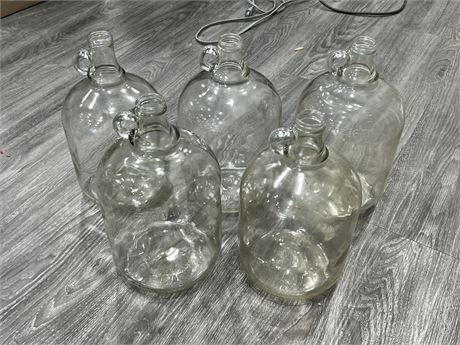 5 GLASS ONE GALLON CARBOYS
