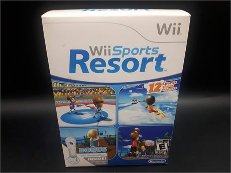 WII SPORTS RESORT BUNDLE WITH MOTION PLUS - CIB - MINT CONDITION