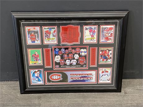 MONTREAL CANADIANS FRAMED CARD DISPLAY (22”X19”)