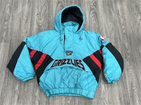 1994 VANCOUVER GRIZZLIES STARTER MID ZIP UP PUFFER - SIZE M