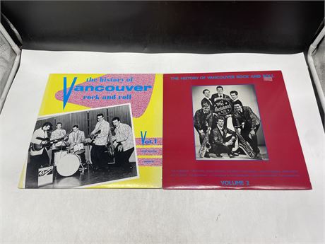 THE HISTORY OF VANCOUVER ROCK & ROLL - VOL 1 & 2 - EXCELLENT (E)
