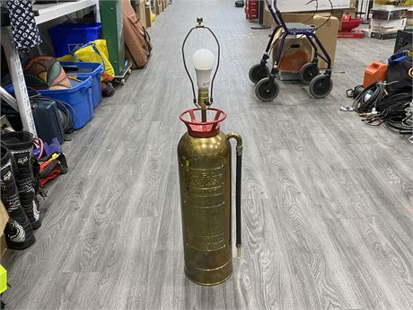 VINTAGE FYR-FYTER FIRE EXTINGUISHER LAMP - 35” TALL