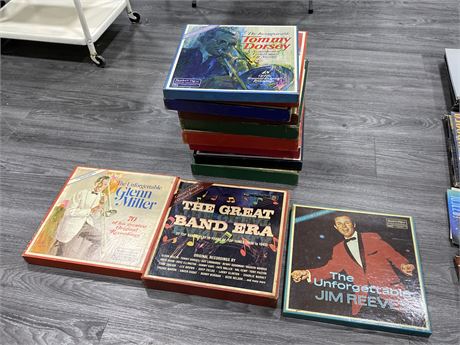 12 READERS DIGEST BOX SETS - MOST IN GOOD CONDITION