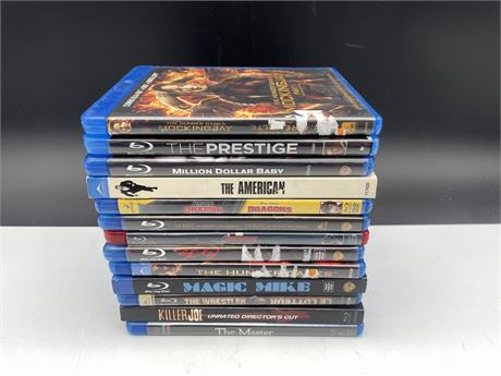 13 MISC TITLED BLU RAYS