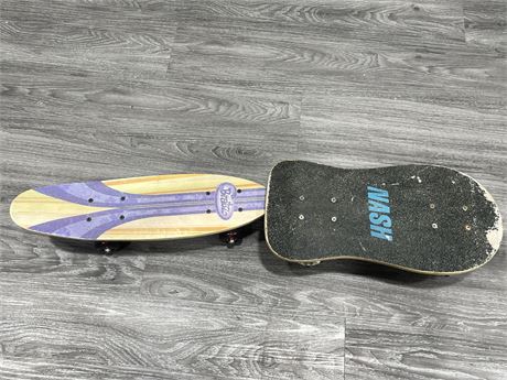 2 SMALL SKATEBOARDS LARGEST 9”x18”