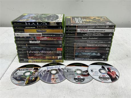 27 XBOX GAMES W/SOME MANUALS