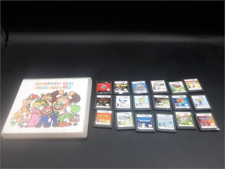 NINTENDO DS CASE AND GAMES - VERY GOOD CONDITION