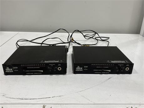 2 DBX 463X OVER EASY NOISE GATES - UNTESTED