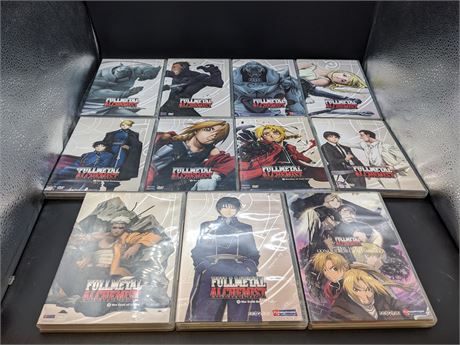 COLLECTION OF FULLMETAL ALCHEMIST ANIME DVDS - VERY GOOD CONDITION