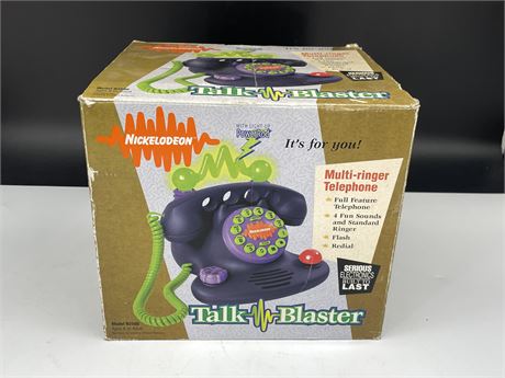 1996 VINTAGE NICKELODEON “TALK BLASTER” PHONE IN OG BOX