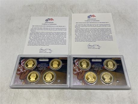 2007 & 2008 UNITED STATES MINT PRESIDENTIAL DOLLAR COIN SET