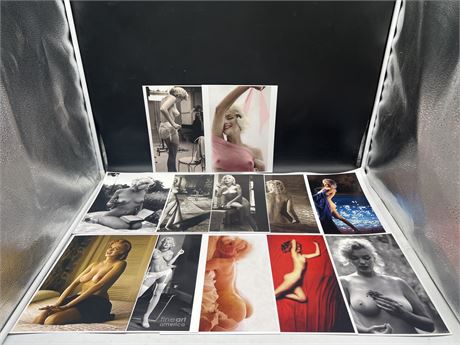 12 MARILYN MONROE PHOTO COLLECTION - 11”x9”