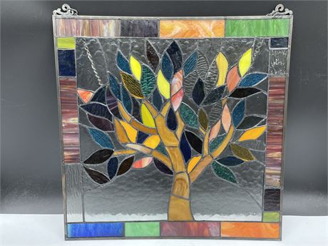 LARGE STAINED GLASS PANEL (17.5”X17.5”)