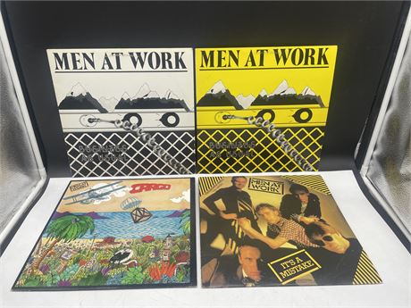 4 MEN AT WORK RECORDS - EXCELLENT (E)
